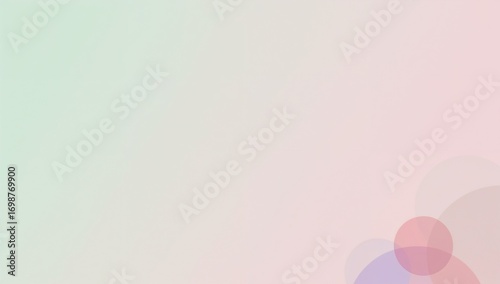 Soft pastel background with overlapping transparent circles creating a gentle, calming, and modern design.