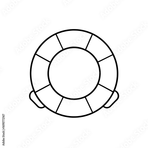 Outline of a life preserver on transparent background
