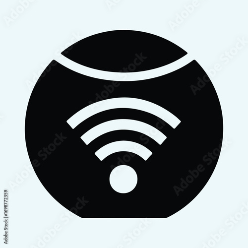 Illustrator Vector Smart Home Device Wifi Connection Symbol silhouette