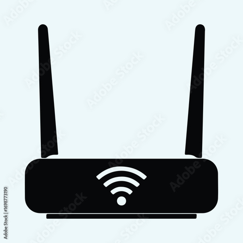 Illustrator Vector Wireless wifi router network internet connection silhouette