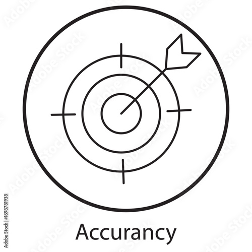 Accurancy Icon, The Power of Accuracy Why Precision Matters in Every Field, Accuracy vs. Precision Understanding the Key Differences, How to Improve Accuracy in Work and Daily Life, vector