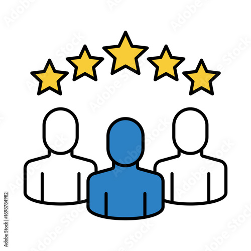 Customers Review Icon for customer feedback, product evaluations, and consumer ratings to improve business credibility and enhance customer trust.