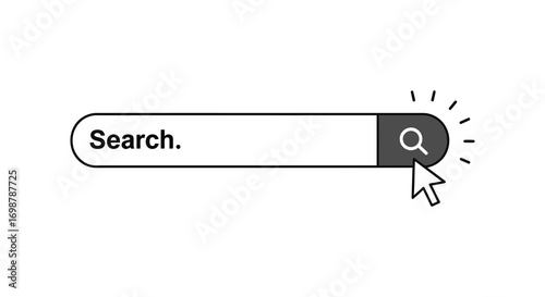 search bar icon with magnifying glass cursor hovering