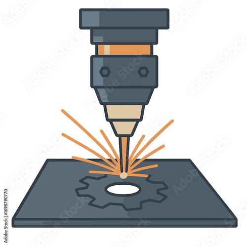 CNC laser cutting of metal exemplifies modern industrial technology