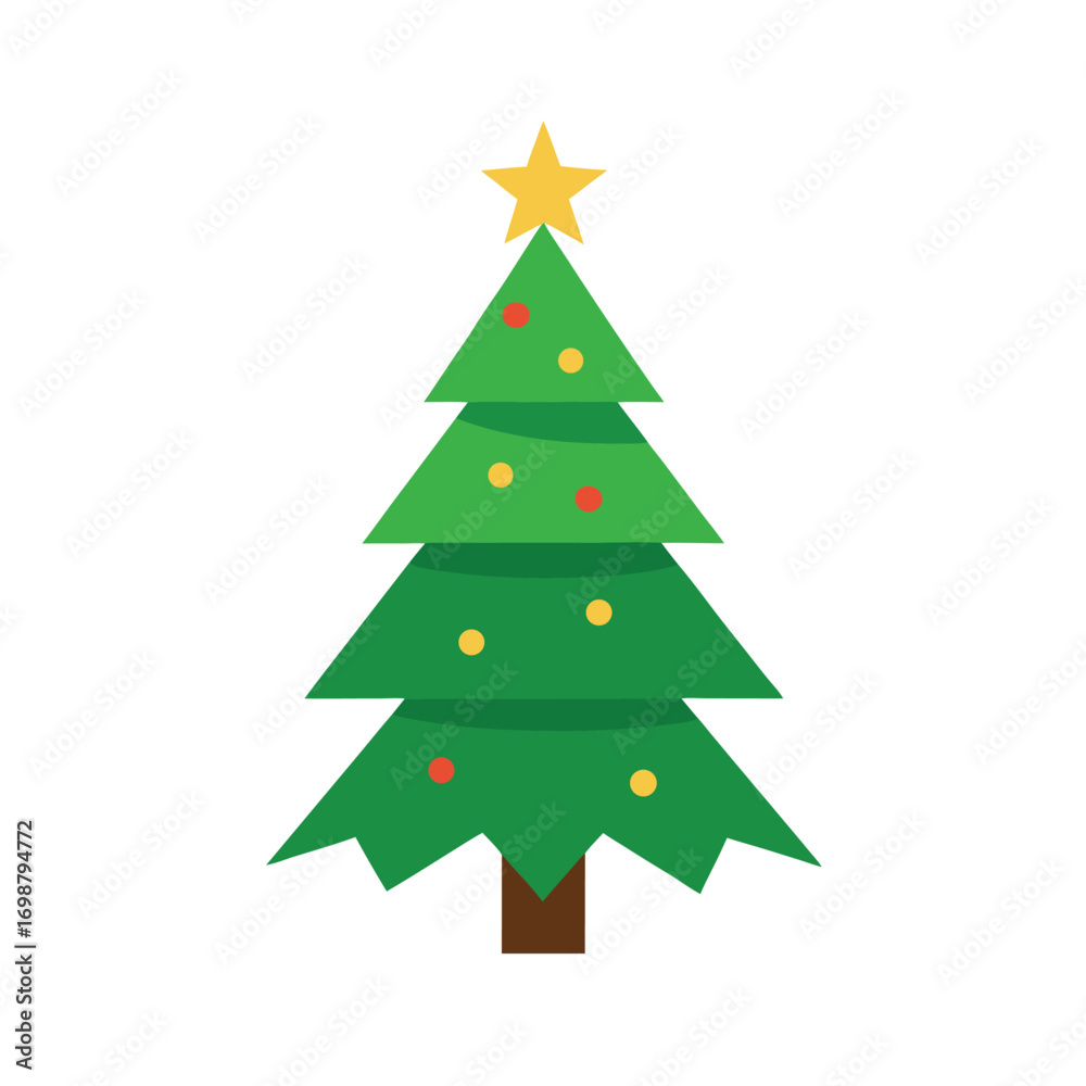 Fototapeta premium christmas tree on white background