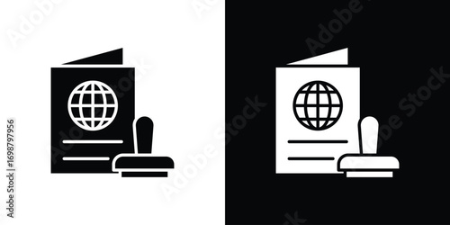 Visa icon. flat and line style collection.