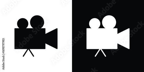 Video icon. flat and line style collection.
