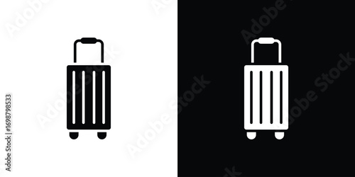 Suitcase icon. flat and line style collection.