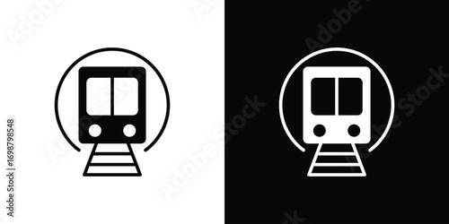 Subway icon. flat and line style collection.