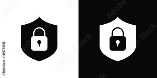 Security lock icon. flat and line style collection.