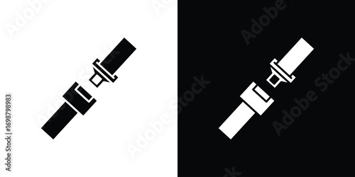 Seatbelt icon. flat and line style collection.