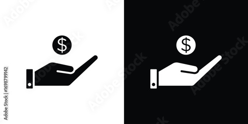 Savings icon. flat and line style collection.