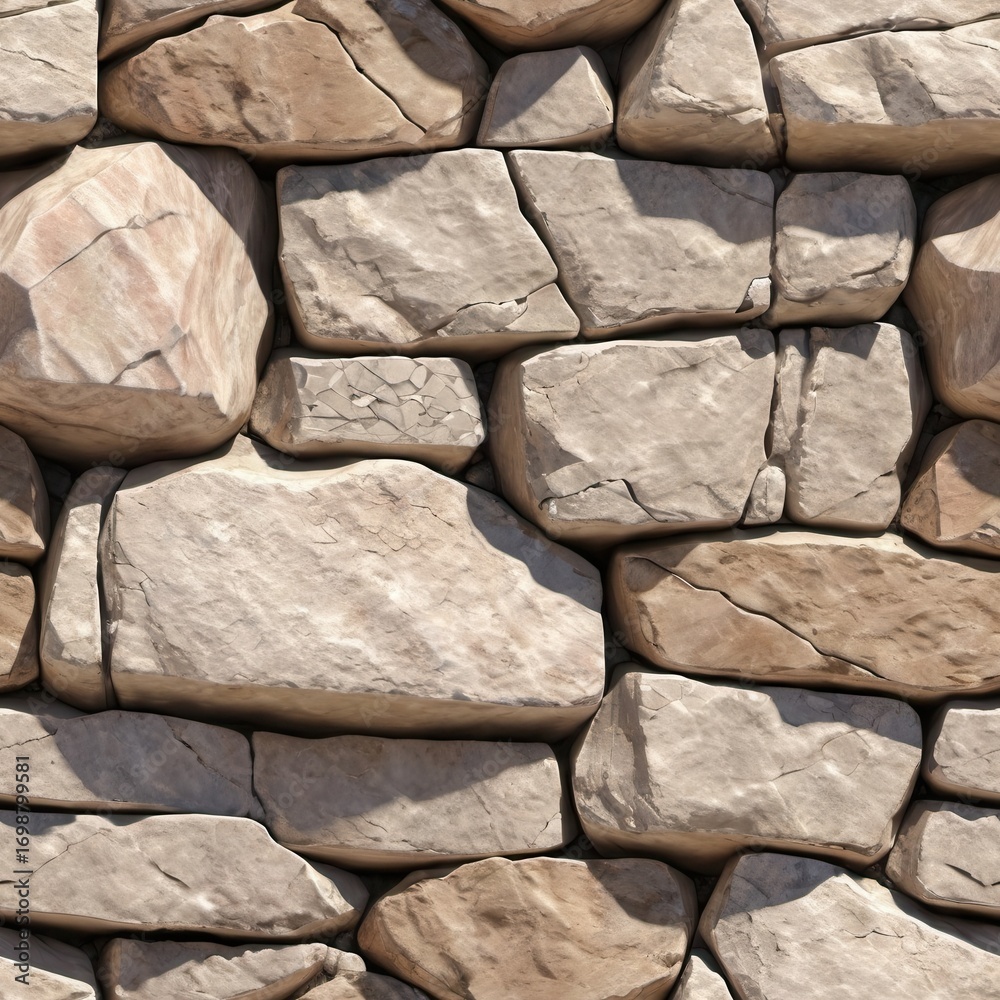 Fototapeta premium Rock Wall Masonry Seamless Texture