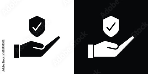 Policyholder icon. flat and line style collection.