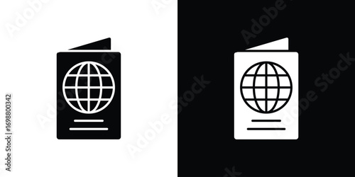 Passport icon. flat and line style collection.