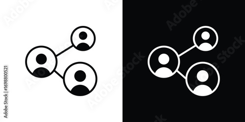 Network icon. flat and line style collection.