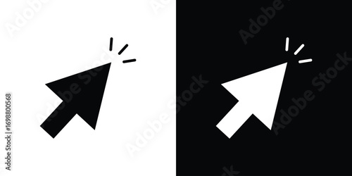 Mouse pointer icon. flat and line style collection.