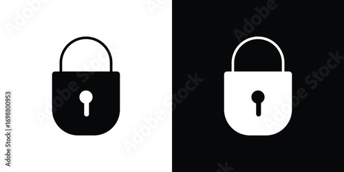 Lock icon. flat and line style collection.