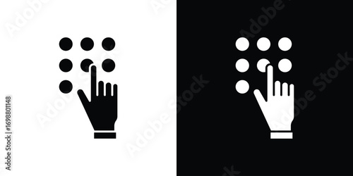 Keypad icon. flat and line style collection.