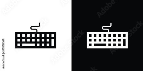 Keyboard icon. flat and line style collection.