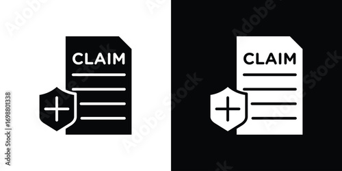 Insurance Claim icon. flat and line style collection.
