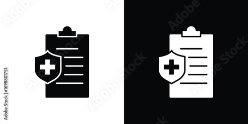 Health insurance icon. flat and line style collection.