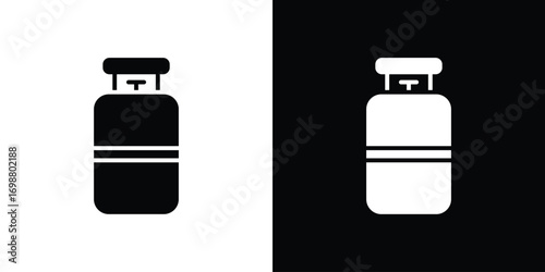 Gas cylinders icon. flat and line style collection.