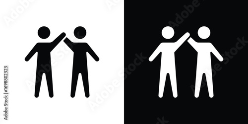 Friends icon. flat and line style collection.