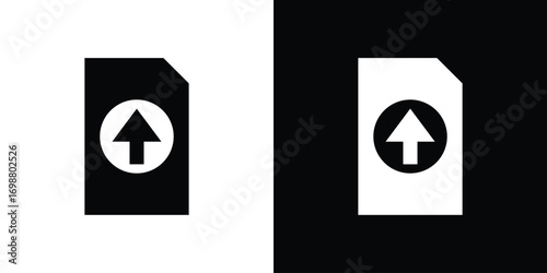 File upload icon. flat and line style collection.
