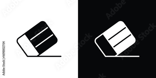 Eraser icon. flat and line style collection.