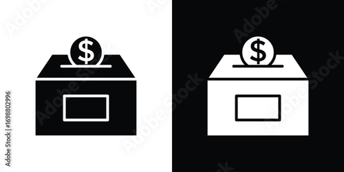 Donations icon. flat and line style collection.