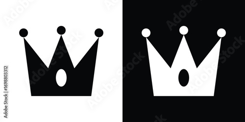 Crown icon. flat and line style collection.