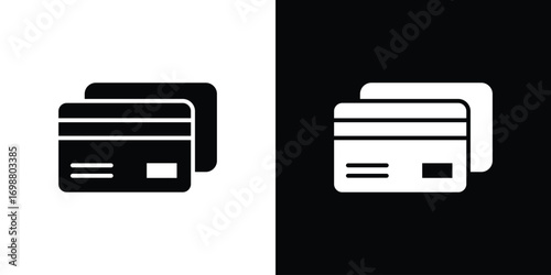 Credit card icon. flat and line style collection.