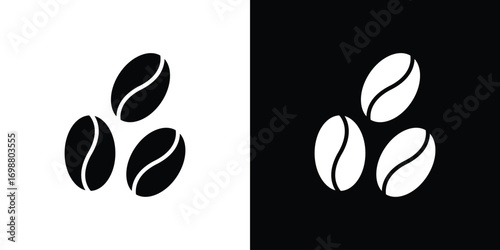 Coffee Bean icon. flat and line style collection.