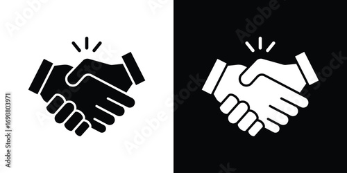 Business deal icon. flat and line style collection.