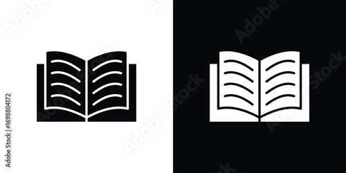 Book icon. flat and line style collection.