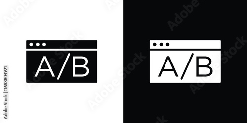 A B test icon. flat and line style collection.