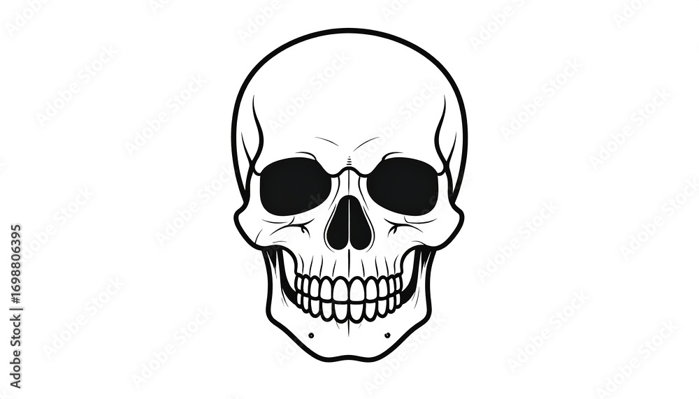 Fototapeta premium Simple skull graphic