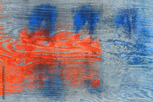 Traces paint brush stroke old texture wooden surface abstract pattern colorful background colored wood