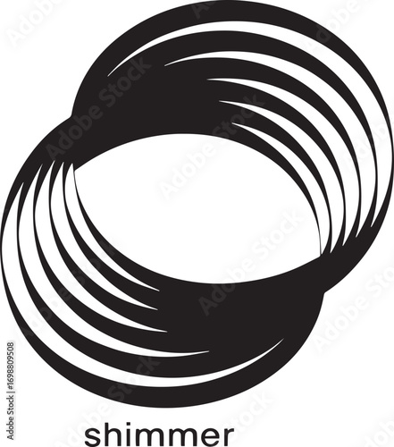 Abstract Swirl Silhouette Vector on Transparent Background for Modern Graphic Designs