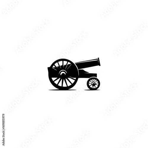vector illustration of a cannon