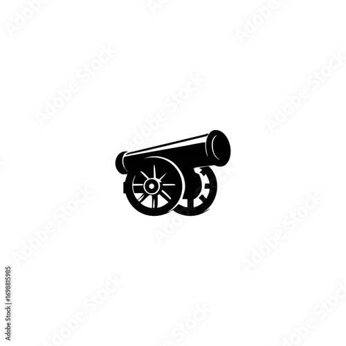 black gun isolated on white