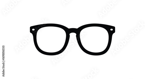 a simple illustration of classic round eyeglasses