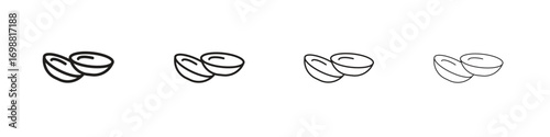contact lenses icon outline vector for web ui. Editable stroke.
