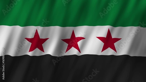 Celebrating national pride with the Syrian flag during a festival