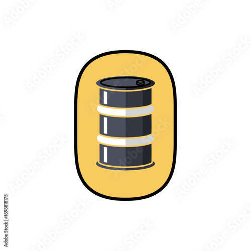 Abstract letter O with oil barrel, Oil barrel shop icon logo flat vector design