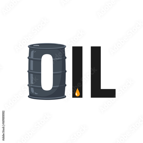 Oil barrel, Barrel shop icon logo flat vector design