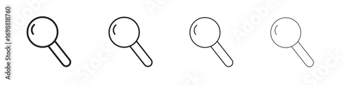Search icon outline vector for web ui. Editable stroke.