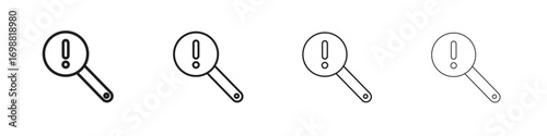 Risk analysis icon outline vector for web ui. Editable stroke.