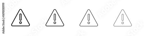 Risk icon outline vector for web ui. Editable stroke.